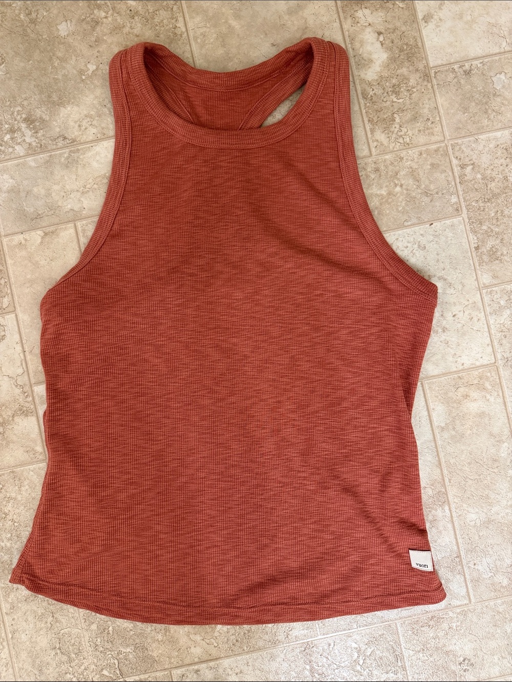 Vuori Rust-Tone Ribbed Racerback Tank